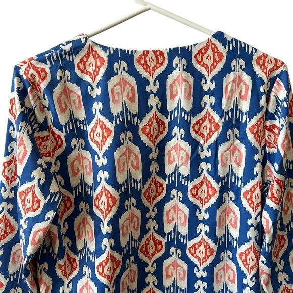 J MCLAUGHLIN TUNIC TOP L CATALINA CLOTH SPLIT NECK BOHEMIAN CASUAL CHIC TRAVEL - Picture 5 of 12